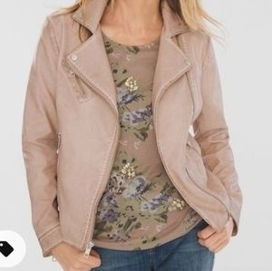 Chicos Faux Leather Moto Jacket